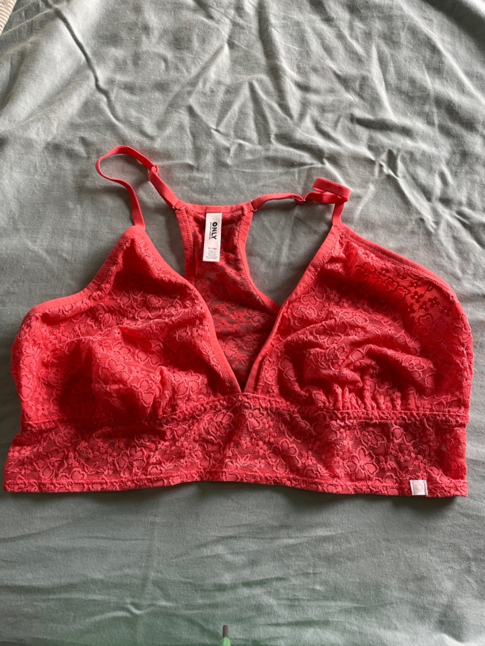Old Navy coral Lace Bralette with Racerback